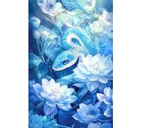 Blue Snake 1500 Piece Jigsaw Puzzles for Adults, Colourful, Challenging & Brainteasing Adult Puzzles 1500 Pieces Peony, Fun jigsaws for The Whole Family 34x22 Inch