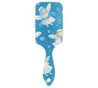 Blue Snow Angel - Cepillo de pelo para todo tipo de cabello, diseño de ángel de nieve para todo tipo de cabello, con mango ergonómico para cabello