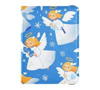 Blue Snow Angel - Funda de piel para pasaporte, impermeable, diseño de ángel de nieve, Ángel de nieve azul, 1 size