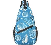 Blue Spider Web Unisex Sling Mochila Crossbody Bolsas de hombro para hombres Mujeres Mochilas ligeras Bolsa de pecho casual con correa ajustable para caminar Ciclismo Senderismo Viajes Deporte Gimnasi