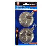 Blue Spot Pack de 2 Candados Disco 70mm con Llave Igualada