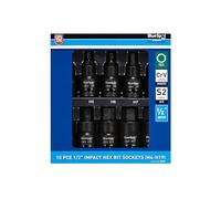 Blue Spot Tools 10 llaves de vaso hexagonales de impacto de 1/2 PCE (H4-H19)