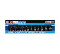 Blue Spot Tools 15 llaves de vaso Torx de impacto de 1/4 3/8" 1/2" (T6-T70)