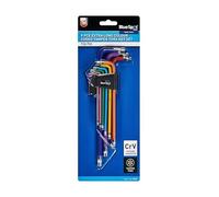 Blue Spot Tools 15302 - Juego de llaves Torx de 9 piezas extra largas codificadas por colores (T10-T50)