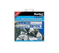 Blue Spot Tools 19400 3 hojas de sierra circular TCT de 184 mm x 30 mm (20, 24 y 40 dientes)