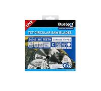 Blue Spot Tools 19404 3 hojas de sierra circular TCT de 310 mm x 30 mm (24, 40 y 48 dientes)