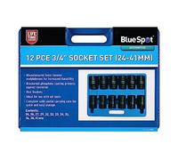 Blue Spot Tools Juego de 12 llaves de vaso de impacto de 3/4 pulgadas (24-41 mm)
