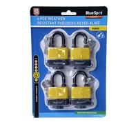 Blue Spot Tools Juego de 4 Candados de 40mm Resistente a la Intemperie, con Mec
