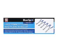 Blue Spot Tools Juego de 5 Alicates de Punta Larga, 275mm