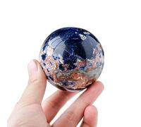 Blue Stone Sun Stone symbiotic Crystal Ball Blue Stone Ball Sun Home Decoration Ornaments,Blue,50~55mm