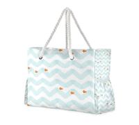 Blue Streak and Little Fish - Bolsa de viaje portátil con bolsillos laterales para laptop, artículos esenciales de viaje, regalos de playa, regalos de cumpleaños para mujeres