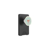 Blue Stripe Bow Aesthetic Vintage Graphic Illustration PopSockets PopWallet para MagSafe