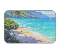 Blue Summer Beach in Hawaii - Cama de gel autoenfriable para perro, lavable para chihuahua, accesorios al aire libre, tapete Frio para Perros, M