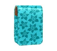 Blue Surf Flower Lip Gloss Holder Estuche portátil Mini Lipstick Storage Box Travel Lipstick Organizador Case con espejo para mujer, Varios colores, 9.5x2x7 cm/3.7x0.8x2.7 in