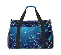 Blue Swirl - Bolsa de viaje para fin de semana, para fin de semana, durante la noche, para entrenamiento, deporte, hospital