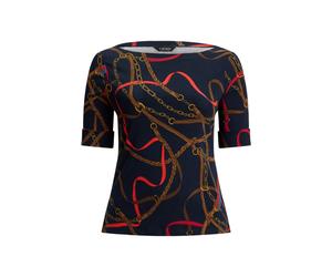 Blue Tallas Grandes - Camiseta de algodón con cuello barco 48-50