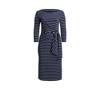 Blue Tallas Grandes - Vestido anudado de mezcla de algodón 48-50