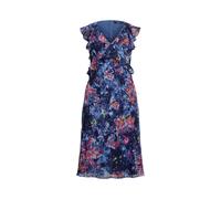 Blue Tallas Grandes - Vestido midi de georgette con volantes 52