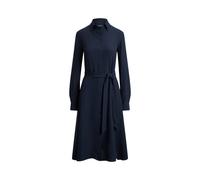 Blue Tallas Pequeña - Vestido camisero de georgette doble 44
