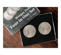 blue-ther Four in One Morgan Dollar Set Copper by J.C Magic Coin Magic Tricks Illusion Coin Appear/Vanish Jumping Close up Magic Gimmick
