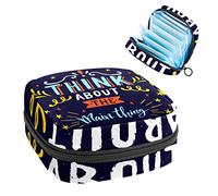 Blue Thing About the Main Thing - Bolsa de almacenamiento para servilletas sanitarias, Varios colores, 4.7x6.6x6.6 in/12x17x17 cm