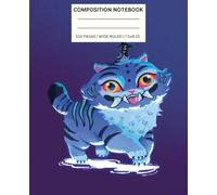 Blue Tiger's Composition Notebook: 7.5x9.25 Inch, 100 Lined Pages | Dem-on Hunter's Inspired: Cute Blue Tiger K-pop Fan Notebook