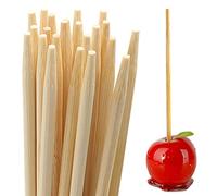 BLUE TOP 200 palitos de bambú para brochetas de manzana, 5 mm, 7 pulgadas, bambú para barbacoa, caramelo, palitos de manzana, palitos de piruleta semi puntiagudos, palitos de maíz para barbacoa