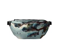 Blue Trees On The Shore - Riñonera ajustable para deportes al aire libre y viajes, bolsa bandolera de gran capacidad