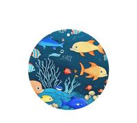 Blue Underwater World of Fish - Juego de 4 tarjetas aromáticas para colgar en el armario, baño, ambientadores de coche, de larga duración