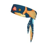 Blue Underwater World of Fish Sport - Bandas para el pelo antideslizantes y antisudor para hombres y mujeres, entrenamiento, correr, deportes
