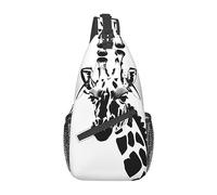 Blue Underwater World of Fishpatterned Unisex Duffel Bag Bag Crossbody Bag for Traveling, Senderismo, Escalada, Running Cycling, Jirafa Blanca y Negra 1, Talla única
