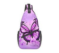 Blue Underwater World of Fishpatterned Unisex Duffel Bag Bag Crossbody Bag for Traveling, Senderismo, Escalada, Running Cycling, Mariposa Púrpura, Talla única