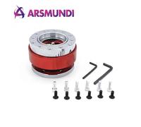 (Blue)Universal Aluminum Steering Wheel Snap Off Quick Release Hub Adapter Boss kit Spco fits Car Sport