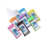 (blue, Universal) Universal Waterproof Phone Pouch Diving Dry Bag Touch Screen Compatible Swimming Phone Case Necklace Dustproof Cover