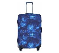 Blue Universe Space Galaxy - Funda para maleta, elástica, lavable, antiarañazos, varios tamaños, Blanco, M