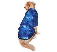 Blue Universe Space Galaxy - Sudadera con capucha para perro, cálida, suave y transpirable, para perros medianos a grandes, diseño fácil de llevar, para invierno y otoño