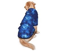 Blue Universe Space Galaxy - Sudadera con capucha para perros medianos a grandes, cálida, suave, transpirable, fácil de llevar para invierno y otoño, abrigo para mascotas