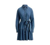 Blue Vestido camisero de denim con cinturón 44