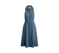 Blue Vestido camisero de denim sin mangas 48