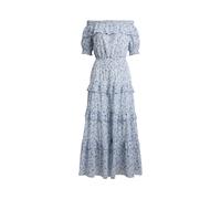 Blue Vestido de gasa con hombros descubiertos 36