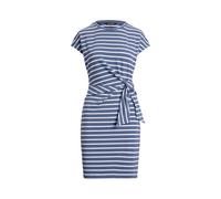 Blue Vestido de punto anudado con rayas XS