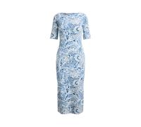 Blue Vestido midi de algodón estampado M