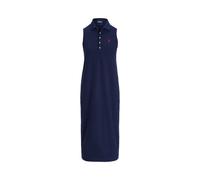 Blue Vestido polo de algodón elástico M
