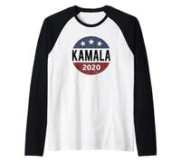 Blue Wave Retro Vintage Campaign Election Kamala Harris 2020 Camiseta Manga Raglan