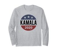 Blue Wave Retro Vintage Campaign Election Kamala Harris 2020 Manga Larga