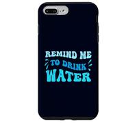 Blue Wavy Recuérdame Beber Agua Carcasa para iPhone 7 Plus/8 Plus