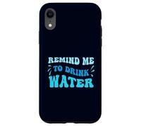 Blue Wavy Recuérdame Beber Agua Carcasa para iPhone XR