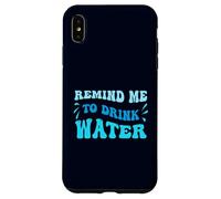 Blue Wavy Recuérdame Beber Agua Carcasa para iPhone XS MAX