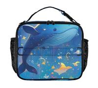 Blue Whale Dreaming - Lonchera aislada para hombres, a prueba de fugas, para mujeres, con asa, bolsas enfriadoras para escuela, oficina, camping, picnic