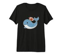 Blue Whale Juega fútbol Americano Camiseta Premium